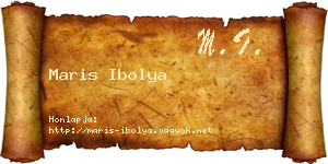 Maris Ibolya névjegykártya