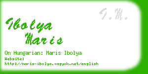 ibolya maris business card